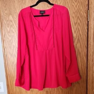 Lane Bryant Women's  Long Sleeve Pink Blouse Size 18/20